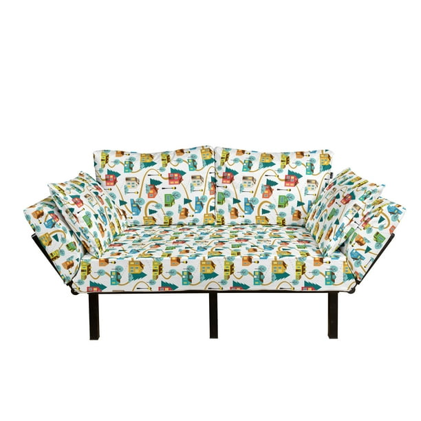Daybed with Metal Frame Upholstered Sofa for Living Dorm Loveseat Repetitive Pastel Style Floral Garden Art Creative Modern Illustration Print Multicolor Ambesonne Norwegian Futon Couch Daybed with Metal Frame Upholstered Sofa for Living Dorm Loveseat Repetitive Pastel Style Floral Garden Art Creative Modern Illustration Print Multicolor Ambesonne Norwegian Futon Couch